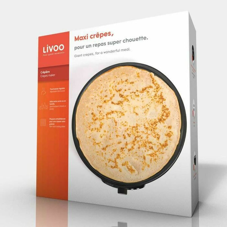 Crêpes-Maker Livoo DOP196 1000W Schwarz