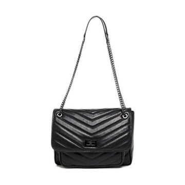 Damen Handtasche Maison Heritage MINI-TAMI-NOIR Schwarz (20 x 17 x 8 cm)