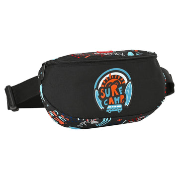 Belt Bag Safta Surf Camp Black Orange Light Blue (23 x 14 x 9 cm)