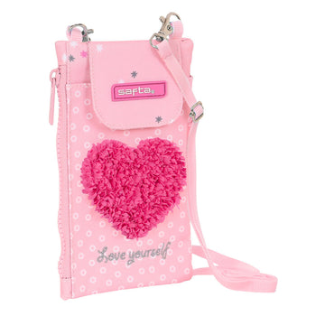 Purse Safta Love Yourself mobile phone case pink