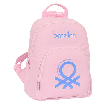 Casual backpack Benetton Pink Rosa 13 L