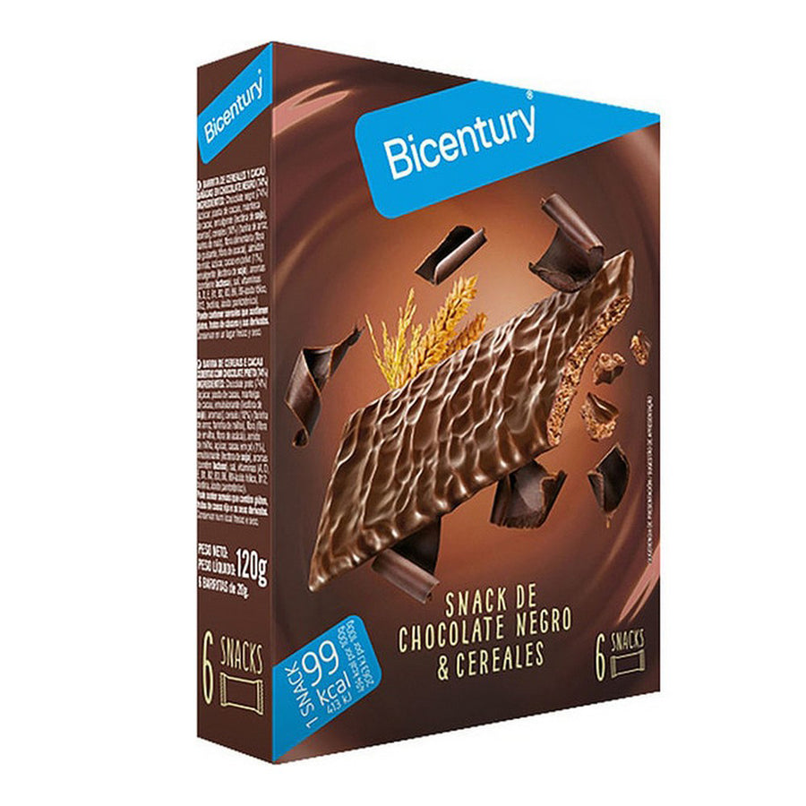 Energie-Riegel Bicentury Snack Chocolate Negro Getreide (6 uds)