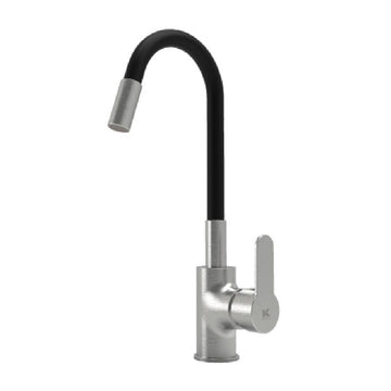 Single lever mixer for sink stainless steel brass