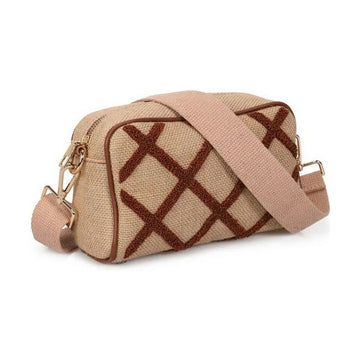 Damen Handtasche Laura Ashley LENORE-QUILTED-TAN Braun (23 x 15 x 9 cm)