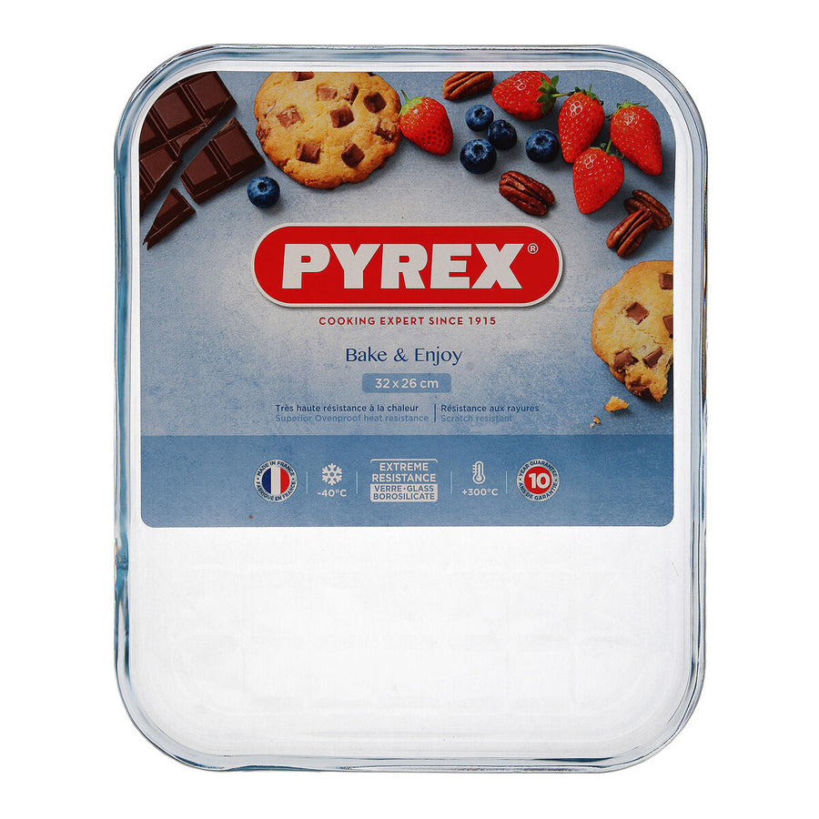 Backform Pyrex Classic Vidrio Eben Durchsichtig Glas 33 x 27 x 2 cm (6 Stück)