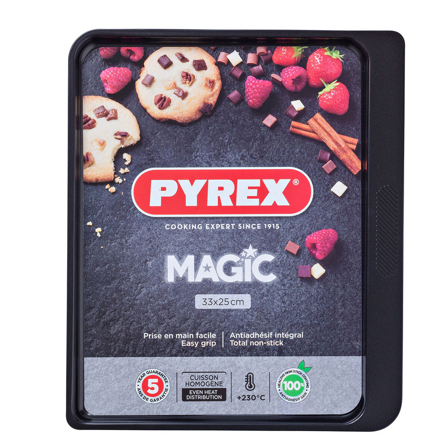 Backform Pyrex Magic Schwarz Eben Metall 33 x 25 cm (6 Stück)